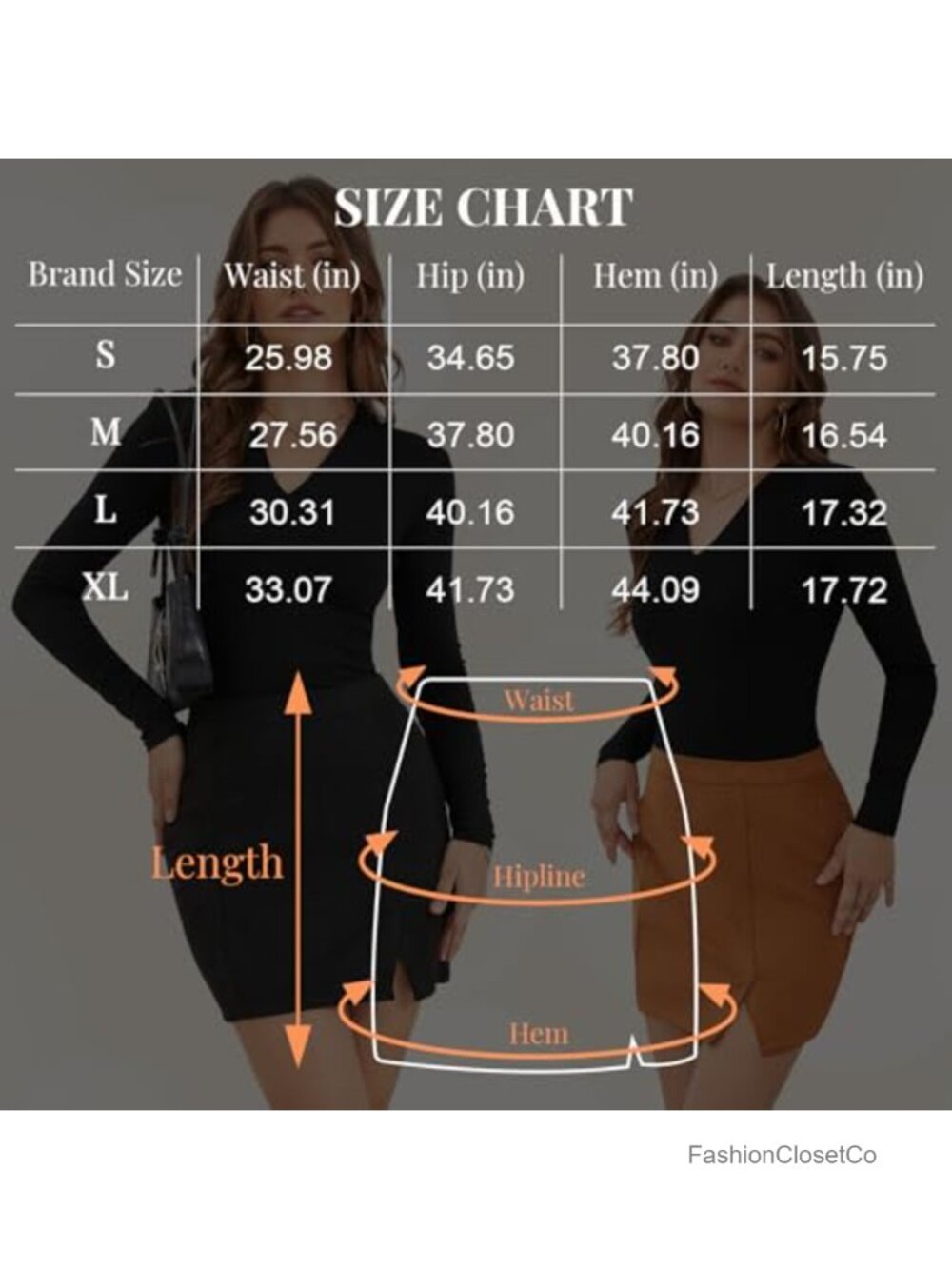 Women's High Waist Bodycon Pencil Mini Skirt Faux Suede Stretch Side Slit - Picture 5 of 6
